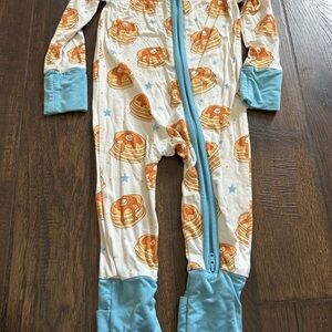 Pancake Print Kids One Piece Sleepy Drew Bamboo